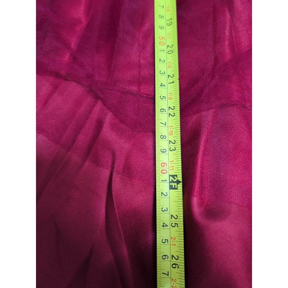 Unbranded High Low Womens Burgundy Red Tulle Skirt Asymmetric Lined Tutu Party - Picture 6 of 7
